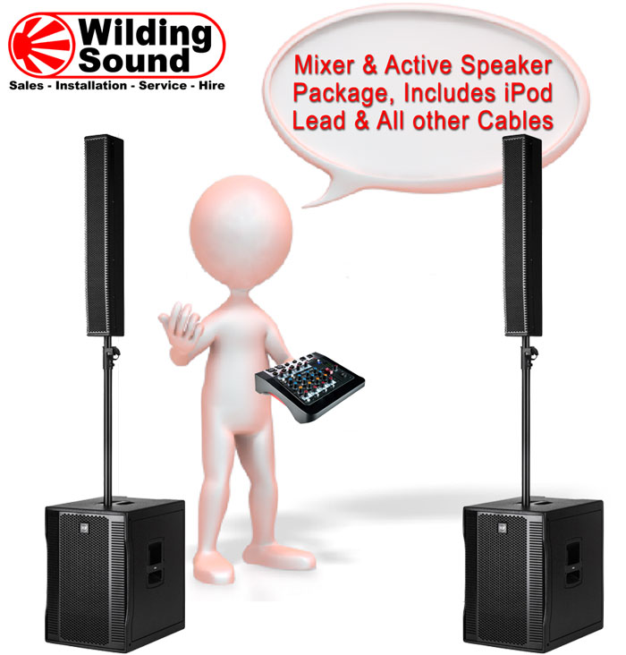 Active Speaker and Sub Party Hire Package