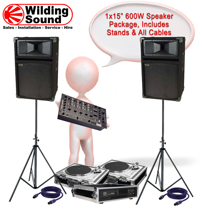 Technics decks, mixer, amp and speaker Hire Package